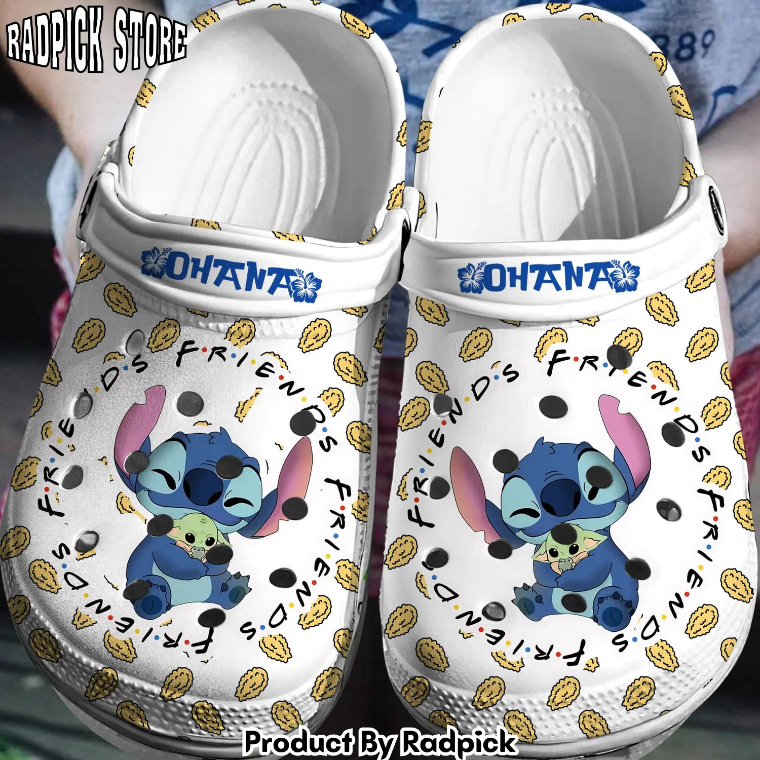 Radpick stitch baby yoda crocss 3d clog shoes rp6521146